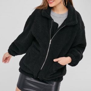 Fluffy Zip Up Jacket